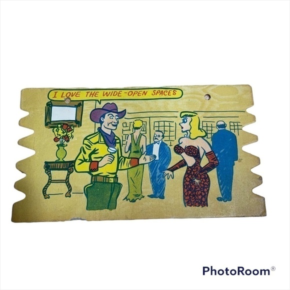 Vintage Komic Kard Post Card I Love the Wide Open Spaces Western - Picture 1 of 3